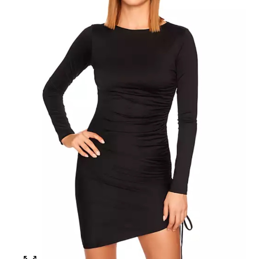 Susana Monaco Ruched Side Tie Mini Dress